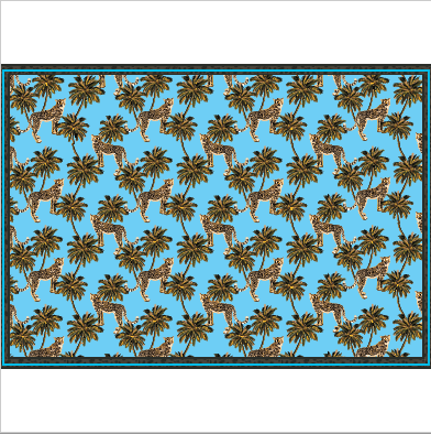 Leoprad Palm blue